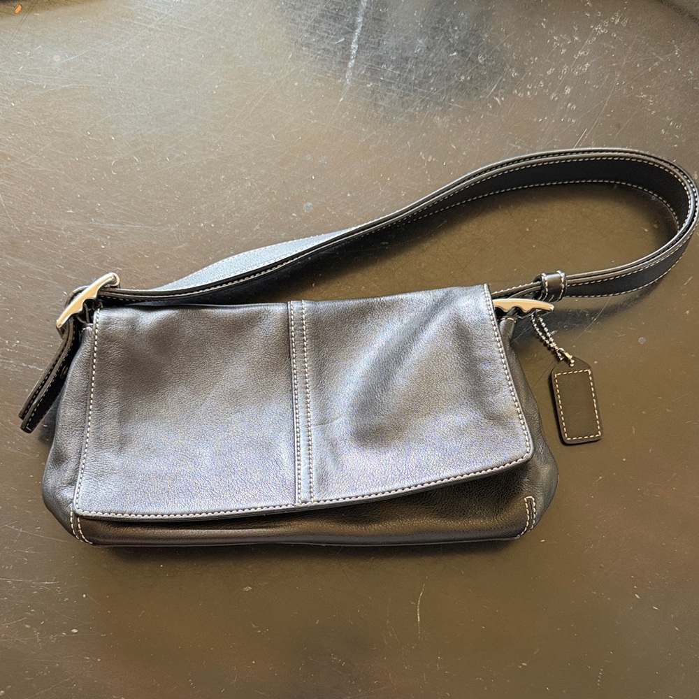 Coach Black Leather Shoulder Bag